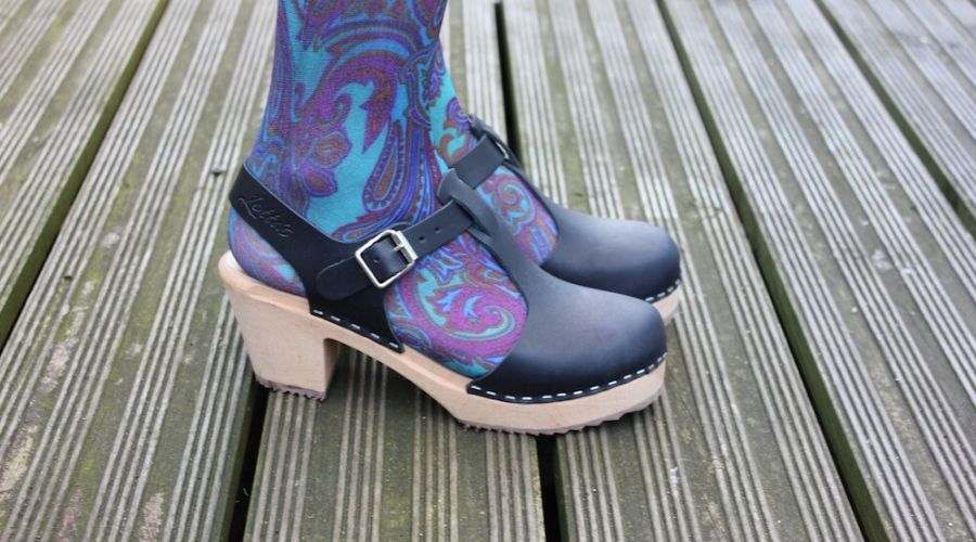 Clogs with tights and socks