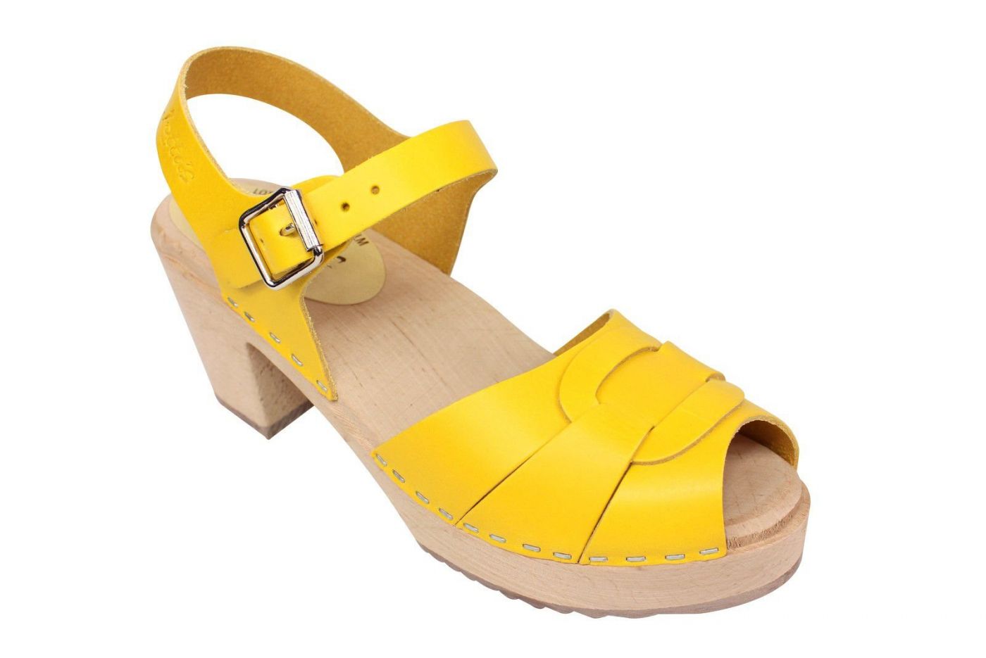 yellow clog sandals