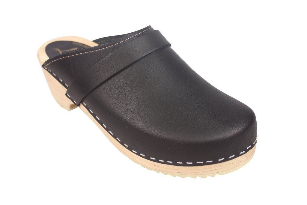 Mens mule shoes mens leather mules clogs for men mens slip on clogs black clogs