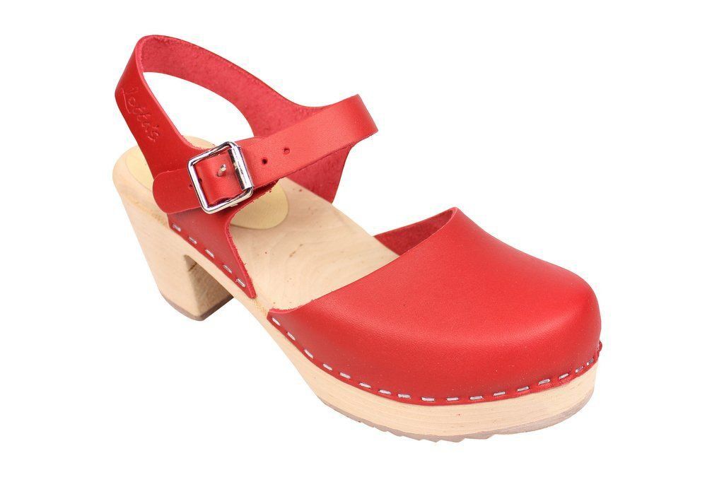 Highwood Mary Janes Clogs Red | Lotta from Stockholm