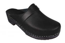 Elsa Classic Clogs in Black Leather | Lotta from Stockholm