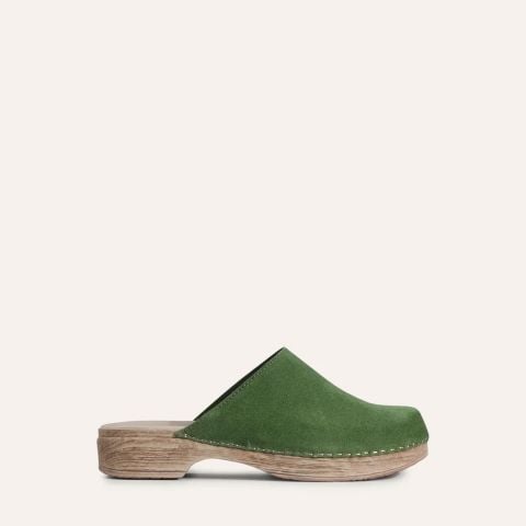 Calou Helena Soft Sole Mule Clogs in green. Lotta from Stockholm