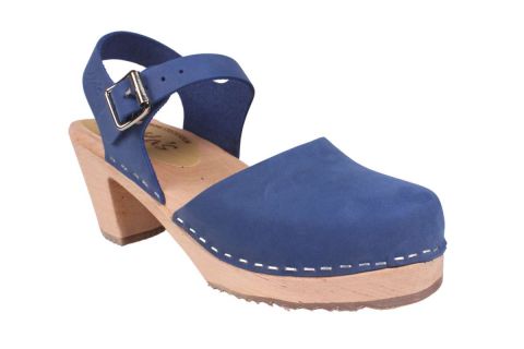 Women's clogs in Lazuli Blue high heels by Lotta from Stockholm