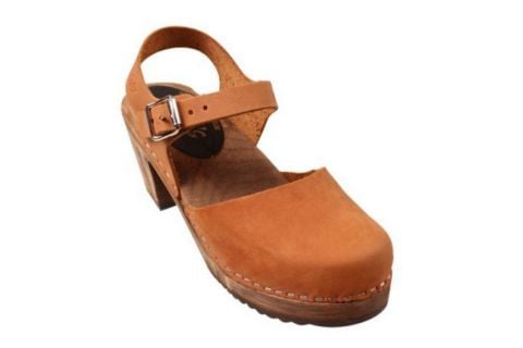 Highwood Brown Clogs in Oiled Nubuck on Brown Base Seconds