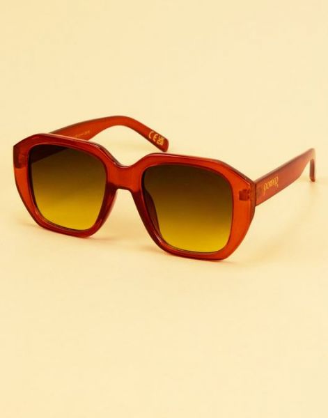 Powder Jolene Sunglasses in Rust Red
