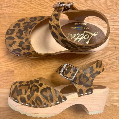 kids clogs in Leopard Print classic clogs for children by Lotta from Stockholm
