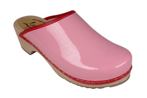 Classic Retro Patent Pink Clogs