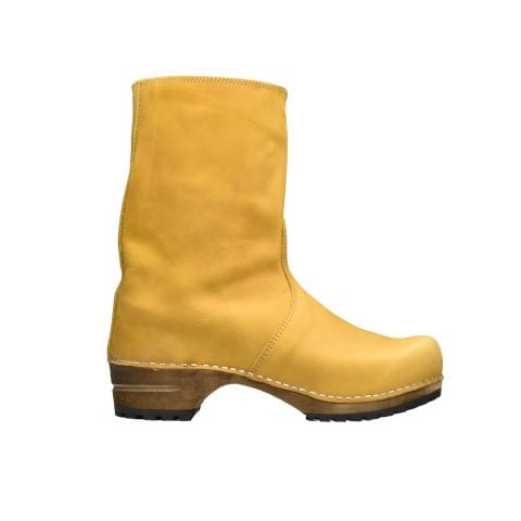 Sanita Risotto Boots in Mustard Coloured Soft Oil Leather