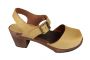 Alicia High Heel Open in Sand Stain Resistant Nubuck on Brown Base Seconds
