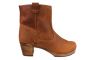 Lotta's Anna Clog Boot in Cognac Soft Oil Leather 