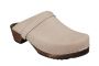 Classic Oatmeal Oiled Nubuck Clogs on Brown Base