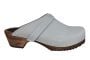 Classic Sea Grey Oiled Nubuck Clogs on Brown Base Second