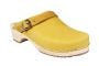 Classic Yellow Oiled Nubuck Clogs with Strap Seconds 