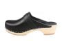 Elsa Classic Clogs in Black Leather