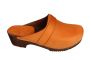 Elsa Classic in Orange Stain Resistant Nubuck on Brown Base Seconds