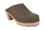 High heel classic women's clogs in olive by Lotta from Stockholm