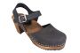 Women's clogs Highwood Black oiled on wooden clogs base by Lotta from Stockholm