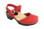 Lotta From Stockholm Soft Sole Red Täckt Mary Jane in Waxed Red Leather