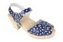 Peep Toe Clogs Blue with White Dots Seconds