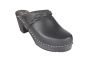 high heel clogs black with black base