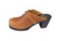 High Heel Classic Clog Brown Oiled Nubuck with Black Sole Rev Side 2