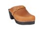 High Heel Classic Clog Brown Oiled Nubuck with Black Sole Main