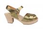 Lotta from Stockholm Peep Toe Antique Gold Side