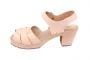 Lotta From Stockholm Peep Toe Clog in Natural Leather Rev Side