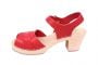 Lotta From Stockholm Peep Toe in Steel Red Leather Rev Side