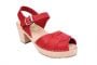 Lotta From Stockholm Peep Toe in Steel Red Leather Main