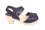 Lotta From Stockholm Peep Toe Clog in Black Leather Side 2