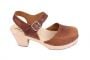 Lotta From Stockholm Highwood Clogs in Brown Oiled Nubuck side 2
