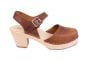 Lotta From Stockholm Highwood Clogs in Brown Oiled Nubuck side