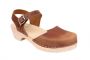 Lotta From Stockholm Low Wood Clogs in Brown Oiled Nubuck main