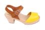 Lotta From Stockholm Highwood Open Toe Clogs in Tan and Yellow side 2