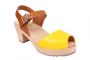 Lotta From Stockholm Highwood Open Toe Clogs in Tan and Yellow main