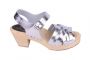 Lotta From Stockholm High Heel Braided Clogs in Silver Leather side 2