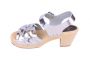 Lotta From Stockholm High Heel Braided Clogs in Silver Leather rev side 2