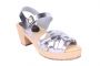 Lotta From Stockholm High Heel Braided Clogs in Silver Leather Main 2