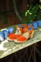 Lotta From Stockholm Highwood Open Clogs in Tan and Orange 