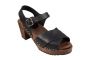 Cross Over Clogs Black on Brown Base