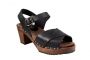 Cross Over Clogs Black on Brown Base