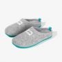 Mercredy Mule Slippers in Light Grey and Sky Blue
