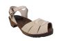 Low Peep Toe Oatmeal Oiled Nubuck Clogs on Brown Base Seconds