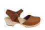 Lotta From Stockholm Low Wood Clogs in Brown Oiled Nubuck