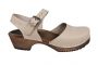 Low Wood Oatmeal Oiled Nubuck Clogs on Brown Base