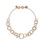 Sence Courage Necklace Worn Rose Gold and White Jade