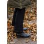 Ten Points Pandora chelsea boot with zip in black leather. Lotta from Stockholm lifestyle photo shown wearing them in autumn amongst leaves