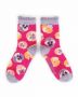 Powder Pansy Ankle Sock in Fuchsia