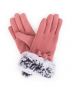 Powder Phillipa Lined Faux Suede Gloves in Rose